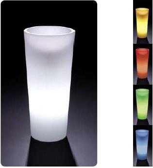 VASO IN RESINA LUMINOSO PER ESTERNO ALTEZZA CM. 100X45